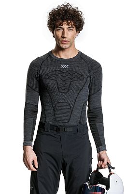 Превью Термобелье Термофутболка X-BIONIC Symbio Merino LS Men Rhino Grey